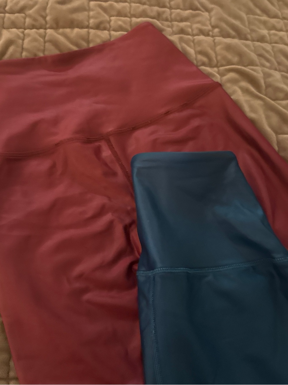 High-Waist Maxi Skirt — Red and Teal Colorblock - Picture 3 of 3